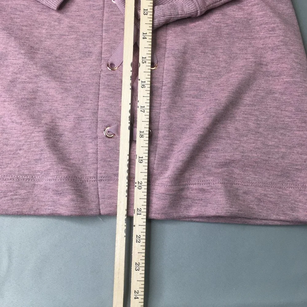 Justice Sweatshirt Girls 8 Pink Mauve Glitter Lace Up Back Relaxed Tunic